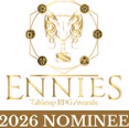 ENNIES Tabletop RPG Awards logo with '2026 NOMINEE' text